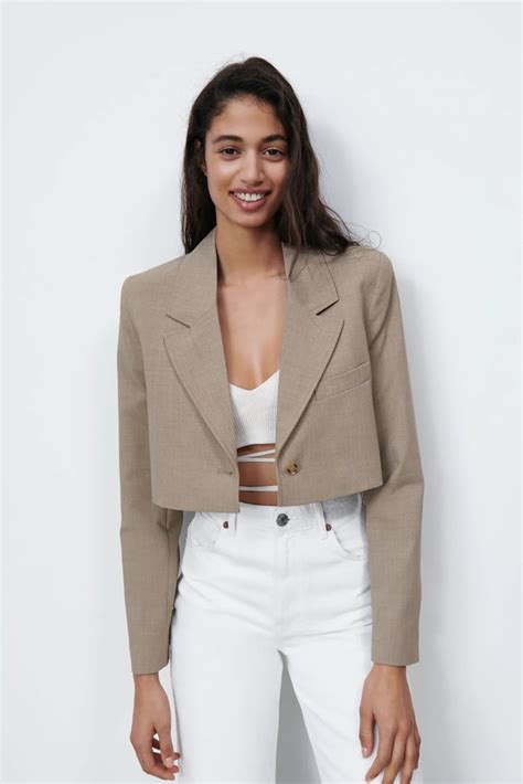 zara cropped blazer.